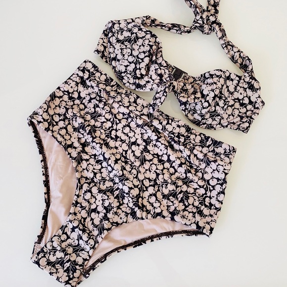 Zimmerman 50’s Prima Brown Cherry Halter Bikini 0A - Picture 3 of 12